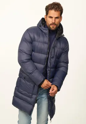 Produktbild von SOULSTAR Herren Parka mit Kapuze als Winterjacke - Langer Steppmantel Herren warme Pufferjacke Steppjacke - Leichter Wintermantel