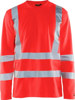 Produktbild von Blakläder High Vis Langarm Shirt 3381 1070 in zwei Farben, Farbe:High Vis Rot, Größe:4XL