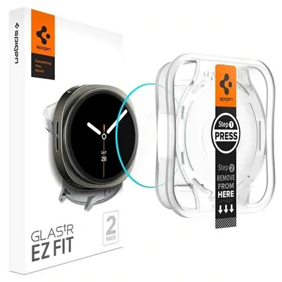 Obrázok produktu pre Spigen GLAS.tR EZ Fit, Ochrana displeja, Smartwatch, Priehľadná, Samsung, Watch 8 (44mm), Temperované sklo