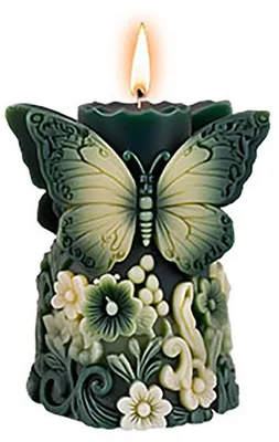 Produktbild von Silikon-Schmetterlingskerzenform, zylindrische Kerzenform für Seife, Kerzenherstellung, Aromatherapie, Basteln (B)