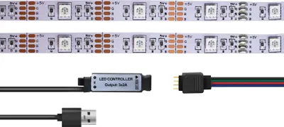 Produktbild von LogiLink LED007 - LED-Streifen RGB 3000 mm USB-powered