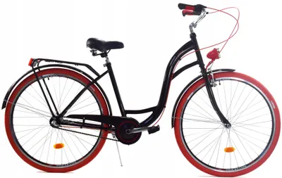 Zdjęcie produktu dla Rower Dallas City 26" 3spd - czarny z czerwonym