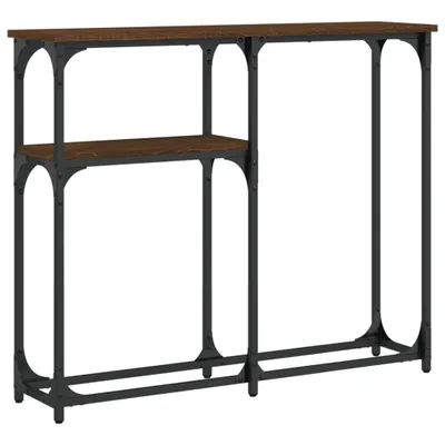 Obrázok produktu pre vidaXL Konzolový stolík hnedý dubový vzhľad 90x22,5x75 cm odvodený výrobok z dreva