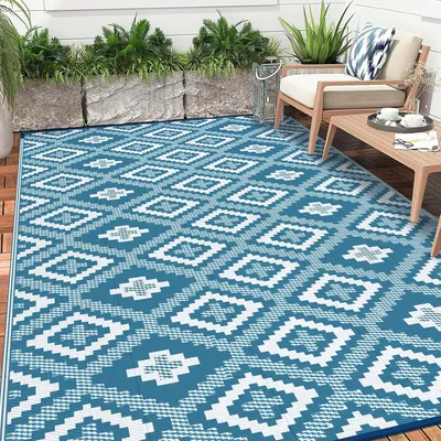 Image de Tapis d'extérieur imperméable, dimensions 240x300 cm, pliable, idéal pour le jardin et le camping