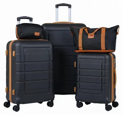 Produktbild von KOMFOTTEU 5-teiliges Koffer Set, 20+24+28 Zoll Reisekoffer erweiterbar, Hartschale Kofferset mit Zahlenschloss, Teleskopgriff & 360°Rollen, platzsparender Gepäck für Geschäftsreisen, Urlaub oder Kurztrips