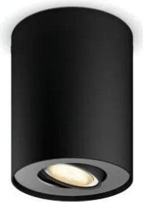 Produktbild von Philips Hue White ambience Pillar Einzelspot schwarz + Dimmschalter