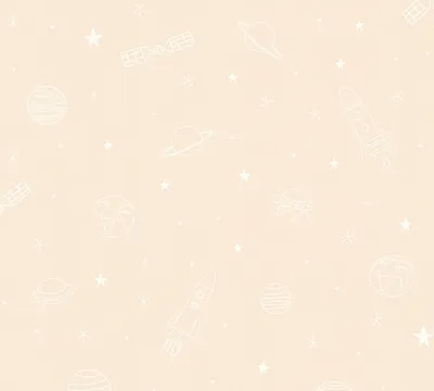Produktbild von Esprit Kids Papiertapete Space Ökotapete beige weiß 10,05 m x 0,53 m 358292 35829-2