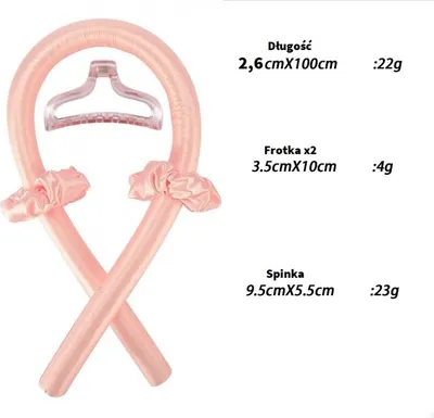 Produktbild von Lockenwickler für Locken ohne Hitze, satinschwarz, 100 cm x 2,6 cm
