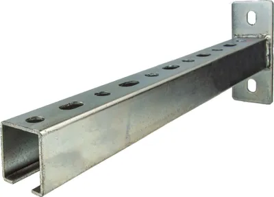 Produktbild von tecuro Schienenkonsole Typ 38/40 x 1000 mm x 2,00 mm. Stahl verzinkt C/U-Profil