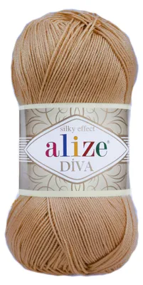 Strickgarn ALIZE DIVA Sommerwolle Häkelgarn Wolle Sommer Stricken Häkeln 369 beige