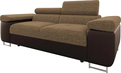 Produktbild von MIRJAN24 Sofa Torezio 2, Couch mit Einstellbare Kopfstützen,  2-Sitzer, Wohnzimmer, 198x102x70-90 cm (Farbe: Soft 066 + Lux 03)