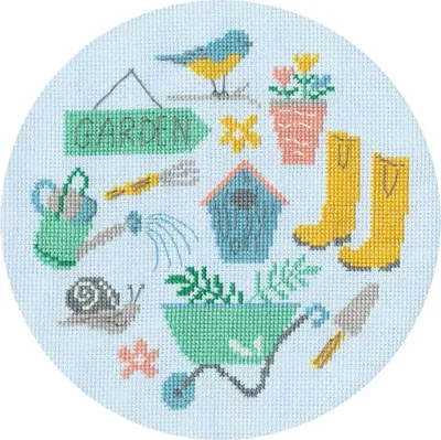 Produktbild von Auslaufmodell Bothy Threads Kreuzstich Set "Garten", Zählmuster, XJH4P, Diam. 17,5cm