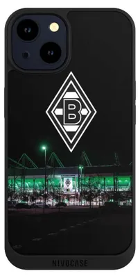 Produktbild von NIVOCASE Handyhülle für Apple iPhone 14  Hülle NIVOpure Case Schwarz Borussia Mönchengladbach Offizielles Lizenzprodukt Stadion