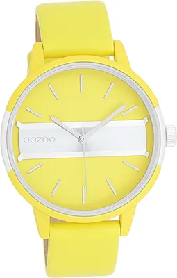 Produktbild von Oozoo Damen Armbanduhr gelb Analog Timepieces Lederarmband D2UOC11191