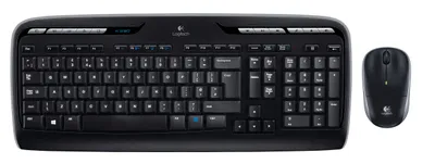 Produktbild von Logitech Wireless Combo MK330 - Tastatur-und-Maus-Set - kabellos - 2.4 GHz - US International - Schwarz