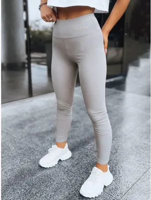 Produktbild von Gestreifte Damen-Leggings LOOK AT ME hellgrau XL-XXL