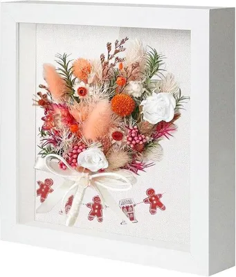 Produktbild von Weisse 3D Fotolijst für Objekte wie Blumen, Hochzeitsgeschenke - 20 x 20 cm