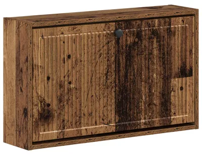 Image de vidaXL Armoire à chaussures à fixer au mur, modèle EDE, 71 x 17 x 43 cm, en panneaux de particules