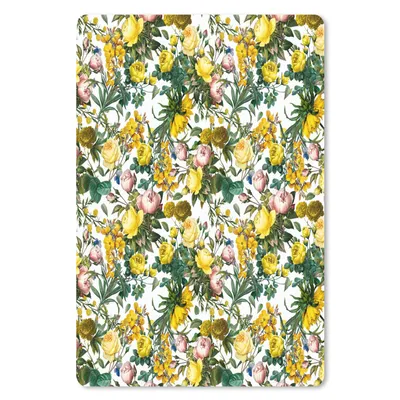 Produktbild von MuchoWow® Mauspad Mousepad Blumen - Rosen - Gelb 18x27 cm - Mousepads - Maus Mat - Pad - Mausunterlage