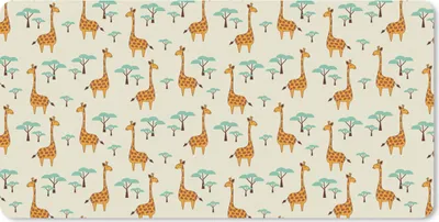 Produktbild von MuchoWow® Schreibtischunterlage Giraffe - Tiere - Muster 80x40 cm - XXL Mauspad - Gaming Mauspad