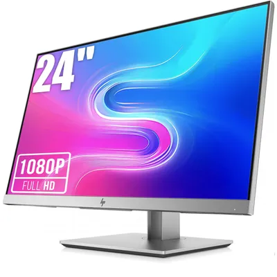 Produktbild von HP EliteDisplay E243d, 60,5 cm (23.8"), 1920 x 1080 Pixel, Full HD, LED, 7 ms, Grau, Silber