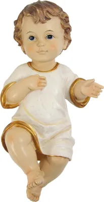 Produktbild von Heiligenfigur Jesuskind 20,4 cm handbemalt Polyresin Deko Figur