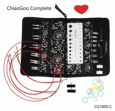 Produktbild von ChiaoGoo TWIST Rundstricknadel Set Red Lace 10 cm – Premium Wechselset 2,75 - 10 mm