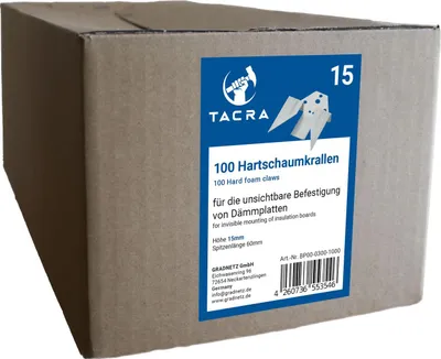 Produktbild von 100 TaCra Hartschaumkrallen / Klammern zur Befestigung von Dämmplatten