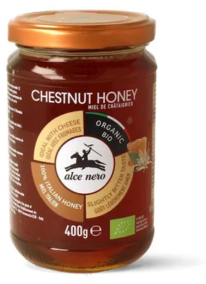 MIÓD KASZTANOWY BIO 400 g - ALCE NERO