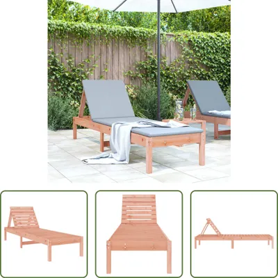 Immagine prodotto di The Living Store Lettino prendisole 199,5x60x74 cm in legno massiccio di abete Douglas