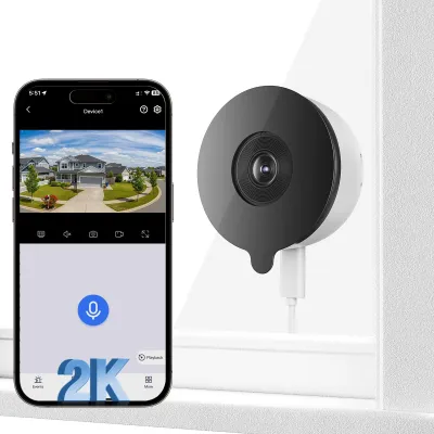 Immagine prodotto di Telecamera interna Wi-Fi da 2K, 3 megapixel, con visione notturna a colori