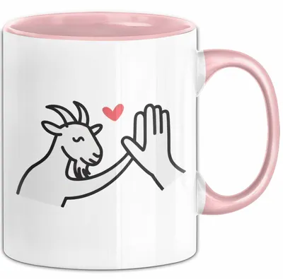 Produktbild von Ziegenbauer Ziegen Tier Tasse Geschenk Lustige Geschenkidee Spruch (Rosa)