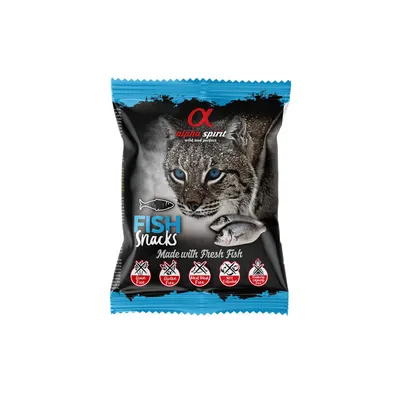 Produktbild von Alpha Spirit Cat Snacks Bag gewürfelt Fisch, Snacks, Katze, Adult, Fisch, 50 g, Gluten-frei