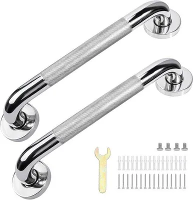 Produktbild von Handgriff für das Badezimmer, 30 cm - Edelstahl (RVS304) - Rutschfest - Für Senioren und Schwangere