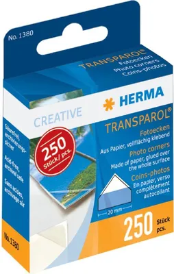Obrázek produktu pro HERMA 1380, Průhledná, 250 kusů, Kyselina, Na bázi rozpouštědla