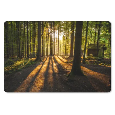 Produktbild von MuchoWow® Mauspad Mousepad Sonne - Bäume - Wald - Landschaft - Natur 27x18 cm - Mousepads - Maus Mat - Pad - Mausunterlage - Büroartikel - Desk Matten