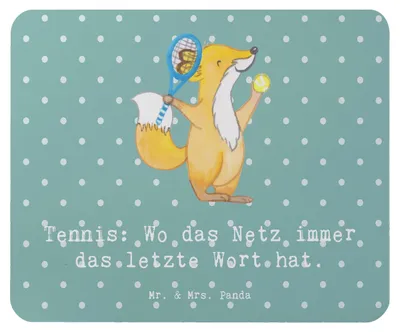 Produktbild von Mr. & Mrs. Panda Mauspad Tennis Netz - Meeresbrise - Geschenk, Tennistraining, Sportler, laptop, Mouse Pad, mousematte, Sportart, Teamsport, Punkt, Tennisplatz, Schläger