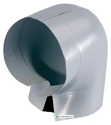 Obrázok produktu pre 90° PVC koleno – Nehorľavé, svetlosivé