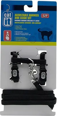 Imagen del producto de Correa y collar Catit, talla S, color negro
