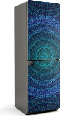 Produktbild von Geometrisches Mandala-Muster – Magnetische Kühlschrank Abdeckung – Dekorfolie magnetisch Küche – Kühlschrank Magnet Deko – selbstklebende Magnettafel – Magnetfolie für Kühlschranktür – 60x180 cm