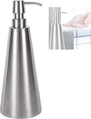 Produktbild von Nachfüllbarer Seifenspender, 1 Stück, 800 ml Fassungsvermögen, Edelstahl-Pumpspender, Seifenablage, Badezimmeraccessoire für Flüssigseifenbehälter, Shampoo