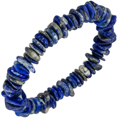 Produktbild von Armband Armschmuck aus Lapislazuli blau Edelsteinarmband elastisch endlos 19cm