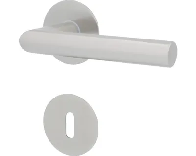 Produktbild von Alpertec BB-Rosettengarnitur Piato Edelstahl silber rund