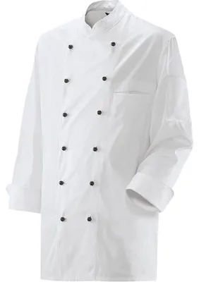 Image de Exner - Veste de cuisine pour hommes/femmes unie, coton LT6137 (4XL) (blanc)