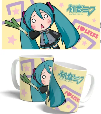 Obrázok produktu pre Hrnček Hatsune Miku Miku Chibi Leek Girl 325 ml