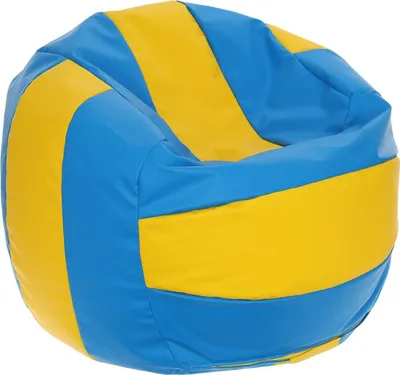 Produktbild von Sitzsack Beanbag VOLLEYBALL Tasche Sitzkissen Pouffe 65x90cm, 290 l - Farbe: Lila-weiß