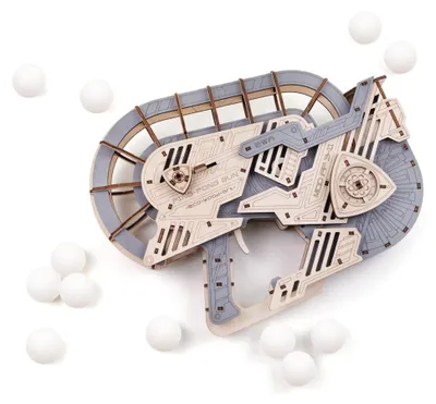 Productafbeelding van 3D-puzzel, pingpongpistool, EWA, hout, 153 onderdelen