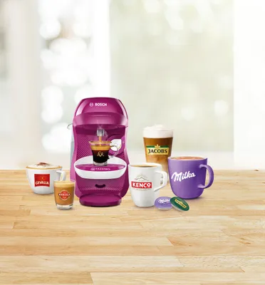 Produktbild von Bosch TASSIMO HAPPY Wild Purple +20 € Gutschein 1400 Watt 0,7 Liter Wassertank
