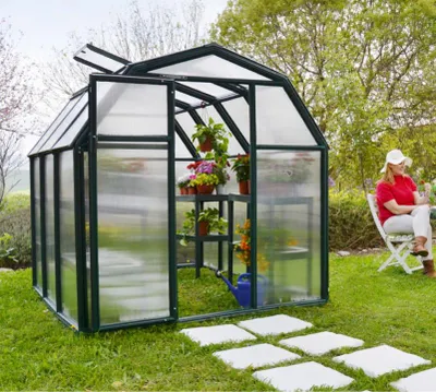 Image de Serre de jardin 3.9m² verte - Palram - 702521 - ecogrow