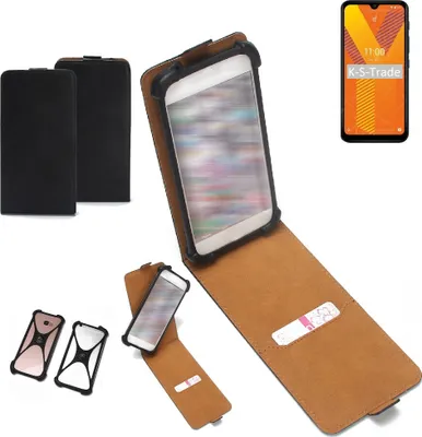 Produktbild von K-S-Trade Handyhülle Schutzhülle kompatibel mit Wiko Y62 Hülle Case Cover Flip Style Bumper schwarz 1x